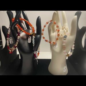 Crystal bracelets with silver / gold speakers